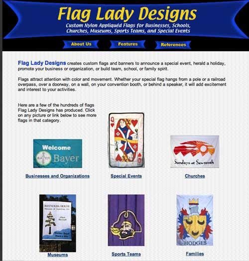 Flag Lady Designs Website