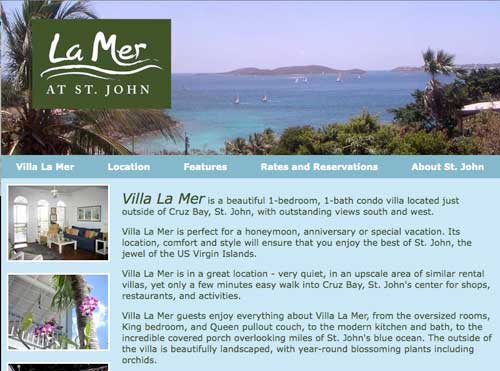 Villa La Mer Home Page