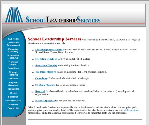 School Leadership Services site