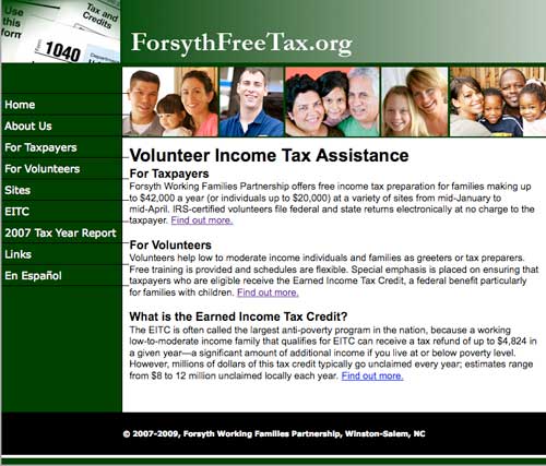 Forsyth Free Tax home page
